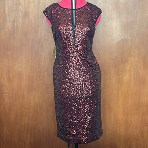 Nicole Miller sequin cocktail dress "